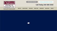 Desktop Screenshot of oaklandphysicaltherapy.com